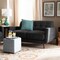 Baxton Studio Allister Mid-Century Dark Grey Upholstered Loveseat 158-9746 - alternate 7